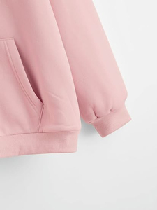 Sweats à capuche surdimensionnés avec logo personnalisé pour hommes Pull en molleton de coton épais Mode de rue Vêtements décontractés d'hiver Service OEM - Product Image 4