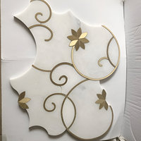 Carreaux de sol en marbre de luxe Incrustation exquise Designs artisanaux Intérieurs élégants Qualité supérieure Durabilité Parc extérieur