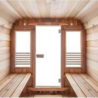 Desain Modern dapat disesuaikan Sauna seluler mewah ruang Sauna uap basah Cedar merah ruang uap luar ruangan dengan pelembap