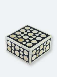 Luxury Blue Floral Bone Inlay <b>Jewelry</b> Storage Organizer with Custom Logo Velvet and <b>Wood</b> Gift <b>Boxes</b> for Necklaces Earrings Rings - Product Image 6