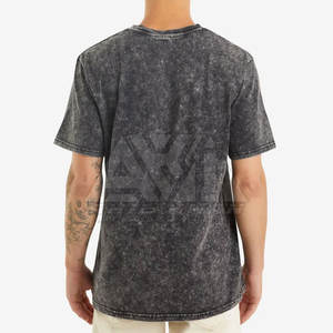 Camiseta para Hombre con Lavado Ácido, Estilo Vintage, Algodón Lavado, Oversize, Streetwear, con Logotipo Personalizado, OEM, Venta al Por Mayor - Product Image 2