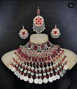 Ensemble de bijoux faits main Afghan Kuchi en différents grades et prix Ensembles de bijoux afghans nouveau design pour mariage - Product Image 3