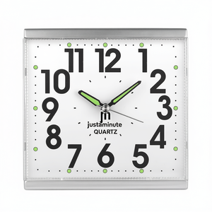 Lowell Silver JA 7090S Alarm Clock Stylish <b>Desk</b> & Table Clock - Product Image 2
