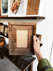 Venta caliente clásico de madera MDF hecho a mano forma personalizada impresión Digital marco de fotos de pared 4x6 foto A4 hierro Metal al por mayor - Product Image 2