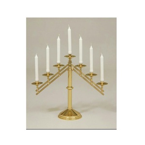 เชิงเทียนโลหะทองเหลืองสำหรับงานแต่งงานโต๊ะกินข้าวออกแบบหรูหราทำด้วยมือสำหรับงานเลี้ยงคริสต์มาสและคลับผับ - Product Image 4