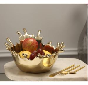 Tazón Decorativo de Metal Hecho a Mano para Servir Chocolate, Apto para Lavavajillas, de Lujo para Bodas y Restaurantes - Product Image 1