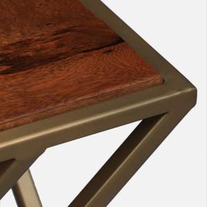 Mesa auxiliar de metal Ruth contemporánea Diseño de hierro duradero para sala de estar - Product Image 6