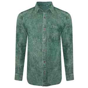 Mens Urban Streetwear Custom Long Sleeve High Quality <b>Soft</b> Touch Fabric New Trendy Wholesale <b>Jeans</b> <b>Denim</b> Shirts - Product Image 1