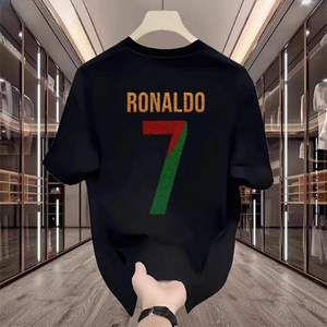 Men's Summer Round Neck Oversize <b>T</b>-<b>Shirt</b> Designer Ronaldo 7 <b>CR7</b> Embroidery Premium Cotton <b>T</b>-<b>shirt</b> Wholesale - Product Image 3