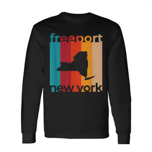 Camiseta Retro de Manga Larga de Recuerdos de Freeport Nueva York, Estilo Vintage, Camiseta Promocional - Product Image 2