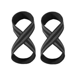 OEM and ODM Hot Sale <b>Gym</b> Training Weightlifting Wrist Straps Figure 8 Heavy Duty <b>Weight</b> Lifting Cotton Powerlifting Straps - Product Image 4