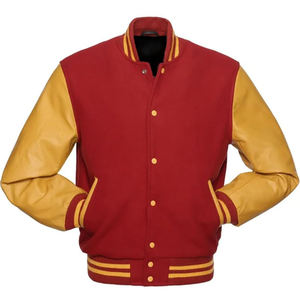 Chaquetas universitarias de aspecto informal, cuello redondo transpirable, cuello personalizado, Impresión de logotipo, manga completa, chaqueta de béisbol universitaria para hombres - Product Image 1