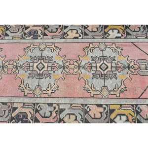 Vintage Turkish Rug 2.9x6.3 ft, <b>Red</b> Ombr <b>Wool</b> Rug - Product Image 5