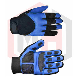 Gants de mécanicien unisexes en coton avec paume en cuir synthétique PU et anti-vibration pour le soudage et l'assemblage industriels - Product Image 5