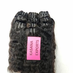 100% Extensions de cheveux de couleur naturelle indienne cuticule aligné faisceau de tissage noir vague profonde fabrication cheveux humains bruts - Product Image 5