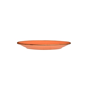 Assiette plate orange au design minimaliste 28 cm, assiette de service en porcelaine, collection Seasons - Product Image 1