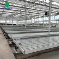 Système de table hydroponique à flux et reflux, banc roulant commercial pour la culture de semis et de légumes en serre