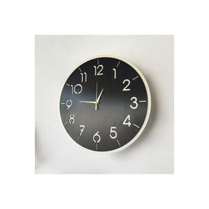50cm Simple <b>Black</b> Wooden Wall <b>Clock</b> Silent Gift with Number Display - Product Image 1