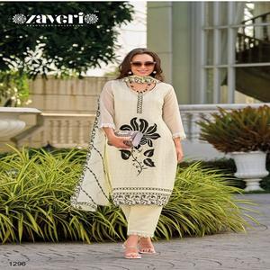 2024 dernière tenue de créateur forte demande Organza lourd Salwar Sui Dupatta fantaisie broderie travail femme mode pour adultes - Product Image 1