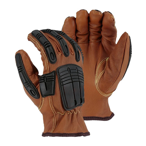 ถุงมือหนังและเคฟลาร์คุณภาพดีเยี่ยม ป้องกันแรงกระแทก ระดับ 5 มาตรฐาน EN388 พร้อมคุณสมบัติกันลื่น ทนทาน และระบายอากาศได้ดี - Product Image 3