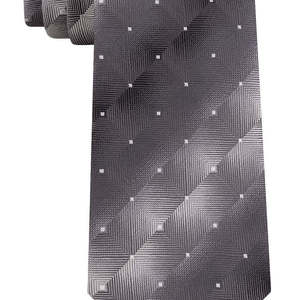 Cravatta da Uomo Van Heusen Pizarroso Geo Nera in Microfibra con Stampa Jacquard, Logo Personalizzato, Stile Formale, Taglia Regolare, Confezione Regalo - Product Image 3