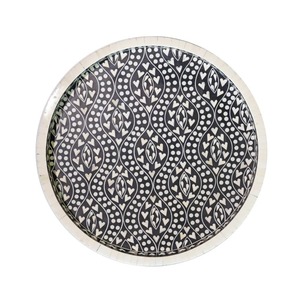 Bone Inlay Wood Round Durable Modern Serving Trays Most Selling Decorative Kitchenware <b>for</b> Hotels and Home Use by Artisan Craft - Product Image 4