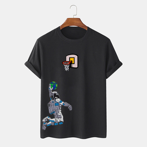 เสื้อยืดพิมพ์ลายกราฟิกสำหรับผู้ชายเสื้อยืดซักกรดแบบย้อนยุคพิมพ์ลายซิลค์สกรีนผ้าไหมสำหรับผู้ชาย
