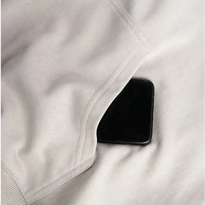 Sweat à capuche d'hiver 100% coton pour homme, uni, teint, logo personnalisé en gros, lourd, respirant, streetwear décontracté, commandes en gros - Product Image 6