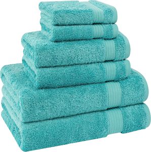 Juego de toallas de baño de color sólido personalizable Premium de 6 piezas, toallas de viaje de cocina tejidas de algodón turco de bambú de secado rápido para cara de gimnasio - Product Image 4