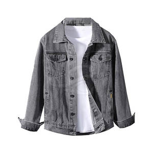 Nueva chaqueta vaquera de moda para hombre, ropa informal de algodón 100%, chaqueta vaquera de estilo único para hombre, venta en línea - Product Image 1