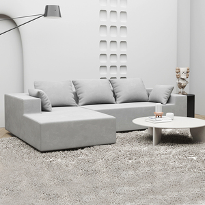 Nhà Máy Bán buôn <span class=keywords><strong>L</strong></span> hình cừu Modular mật độ cao vải to sợi xốp sàn sofa <span class=keywords><strong>couch</strong></span> với Chaise ghế sofa extendible - Product Image 1