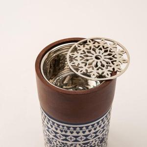 Quemador de incienso árabe Oud de Metal y madera decorativo para el hogar de lujo de Oriente Medio, centro de mesa para uso en fiesta en casa de Ramadán - Product Image 2