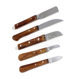 Juego de 5 cuchillos de yeso con mango de madera, acero inoxidable - Product Image 2