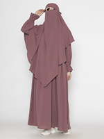 Meilleures ventes : Collections Sanash – Naqab personnalisé pour femmes adultes, burqa à manches longues noire, style ethnique, hijab uni, khimar