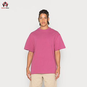 Camisetas de hombre de gran tamaño de peso pesado personalizadas de estilo lavado ácido 100% mezcla de algodón y poliéster fabricantes de ropa al por mayor - Product Image 3