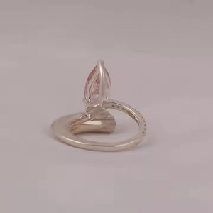 2024 Premium Luxury 18k Gold Silver Diamond Wedding Ring <b>Cushion</b> Cut Engagement Ring Solitaire Diamond Solitaire Ring for Women - Product Image 3