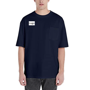 Camiseta de manga corta de algodón para hombre, camisa de gran tamaño, con cuello redondo, supersuave, para relajarse, venta al por mayor, stock - Product Image 6