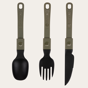 El juego de cubiertos plegables de tamaño pequeño Muns incluye cuchara, tenedor, cuchillo - Product Image 1