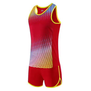 Uniforme de course et de gymnastique sans manches pour athlètes, respirant, à séchage rapide, couleur contrastée, unisexe, personnalisable - Product Image 4