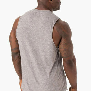 High Street Style Gym Tank Tops Camisetas sin mangas personalizadas Hombres Muscle Tank Top Tamaño casual Estirable Hombres Logotipo personalizado Tarifa al por mayor - Product Image 3
