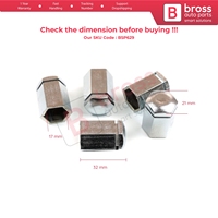 BSP629 5 Pièces Cache-écrous de roue chromés en plastique 32 mm pour Adam Astra G H Corsa C D E Meriva A B Signum Vectra