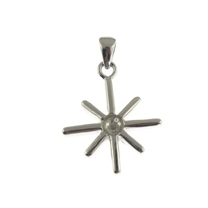 ฐานจี้เปล่าชุบเงินสำหรับทำสร้อยคอ ฐานจี้แบบหลวมสำหรับงาน DIY อุปกรณ์ทำเครื่องประดับ - Product Image 2