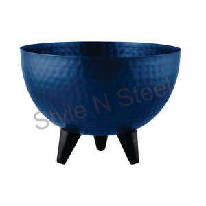 Seau à glace en acier inoxydable avec poignées latérales en bois Bac de fête avec manche en bois Prix Bol à fruits plein de couleur unique - Product Image 2