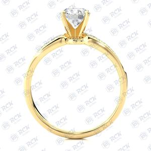 1,40 CTW corte redondo solitario Moissanite anillo mujer aniversario y cumpleaños amor acento regalo para celebraciones - Product Image 2