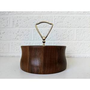 Bol en bois de style tendance bol en bois d'accent moderne de luxe unique ustensiles de cuisine élégants - Product Image 5