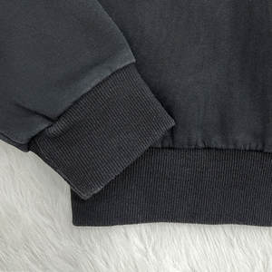 Personalizado strass serigrafía logotipo francés Terry de gran tamaño de algodón pesado lavado ácido Sun Faded hombres sudaderas con capucha Vintage chándal - Product Image 5