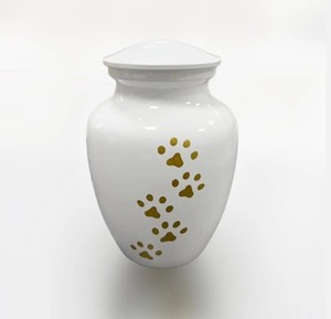 Venta caliente perro gato pata impresa mascota urna ataúd cremación funeraria urna para mascota ceniza única - Product Image 3
