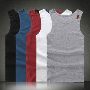 100% coton débardeur gilet hommes basique élastique coupe débardeur nouvelle addition respirant tricoté - Product Image 5