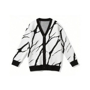 เสื้อสเวตเตอร์ถักโลโก้ด้านหน้าของผู้ชายเสื้อสเวตเตอร์ถักใส่สบายทันสมัยกันการตกและแห้งเร็ว - Product Image 2