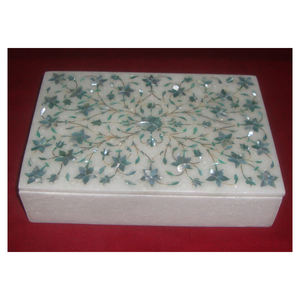 Caja de almacenamiento de joyería de boda con incrustaciones de forma Rectangular hecha a mano para uso multiusos para compradores - Product Image 1